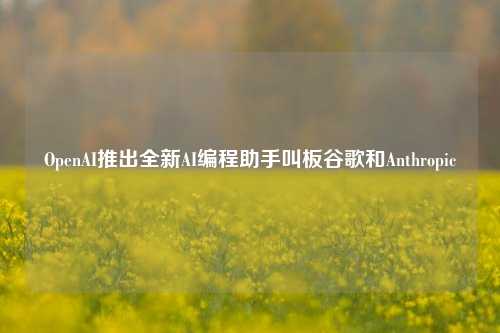 OpenAI推出全新AI编程助手叫板谷歌和Anthropic  第1张