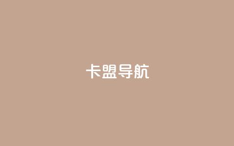 卡盟导航 - 重写后的标题：全新卡盟导航，助力您快速准确导航~  第1张