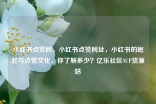 小红书点赞网，小红书点赞网址，小红书的崛起与点赞文化，你了解多少？亿乐社区SUP货源站