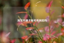 淘宝开通子账号有风险吗