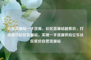 社区货源站一手货源，社区货源站超低价，打造成功社区货源站，实现一手货源供应亿乐社区低价自营货源站