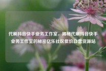 代刷抖音快手业务工作室，揭秘代刷抖音快手业务工作室的秘密亿乐社区低价自营货源站