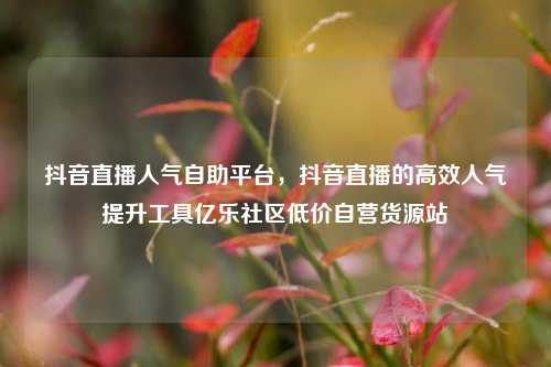 抖音直播人气自助平台，抖音直播的高效人气提升工具亿乐社区低价自营货源站  第1张