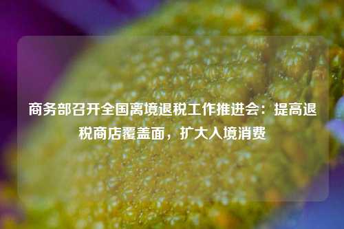商务部召开全国离境退税工作推进会：提高退税商店覆盖面，扩大入境消费  第1张