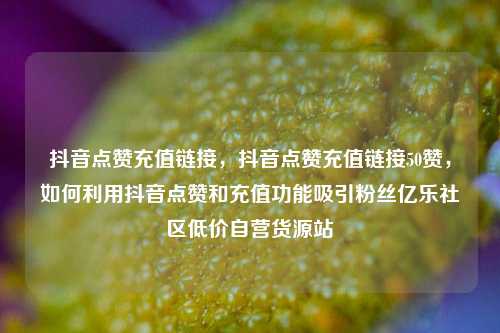 抖音点赞充值链接，抖音点赞充值链接50赞，如何利用抖音点赞和充值功能吸引粉丝亿乐社区低价自营货源站  第1张